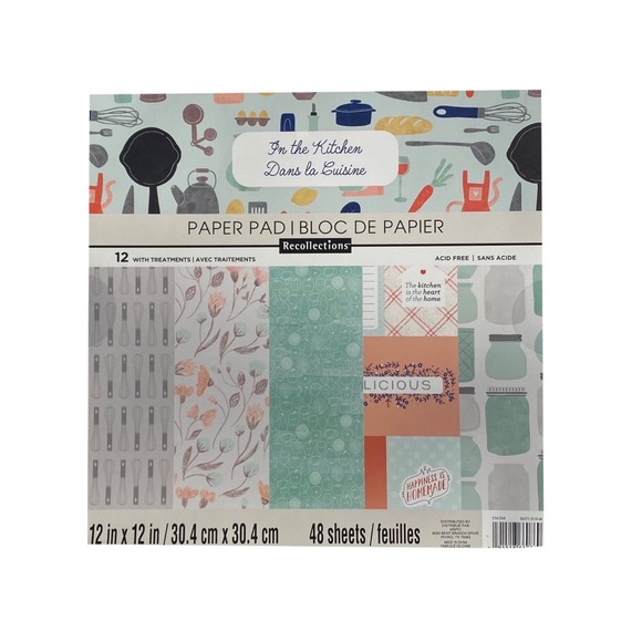 Recollections Scrapbook Paper 50s Retro Kitchen - Picture 1 of 3